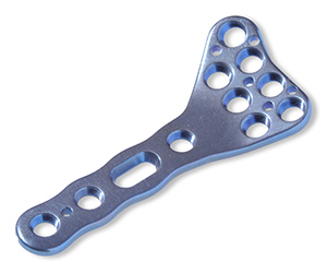 Anodisierte Knochenplatte